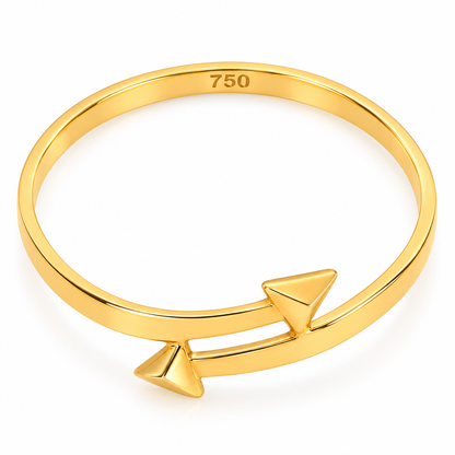 Gold Arrow Shaped Ring 18KT - FKJRN18KU6542