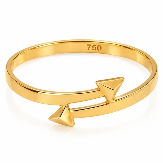 Gold Arrow Shaped Ring 18KT - FKJRN18KU6542