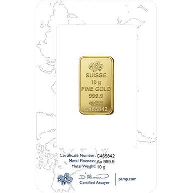 Pamp Suisse Rosa 10 Grams Gold Bar 24KT - FKJGBR24K2722