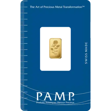 Suisse Pamp Rosa 24K (999.9) 1g Gold Bar - FKJGBR24K2718