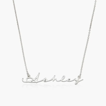 Gold & Silver Personalized Signature Style Name Necklace - FKJNKLU6149