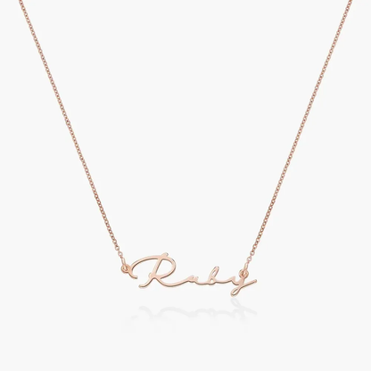 Gold & Silver Personalized Signature Style Name Necklace - FKJNKLU6149