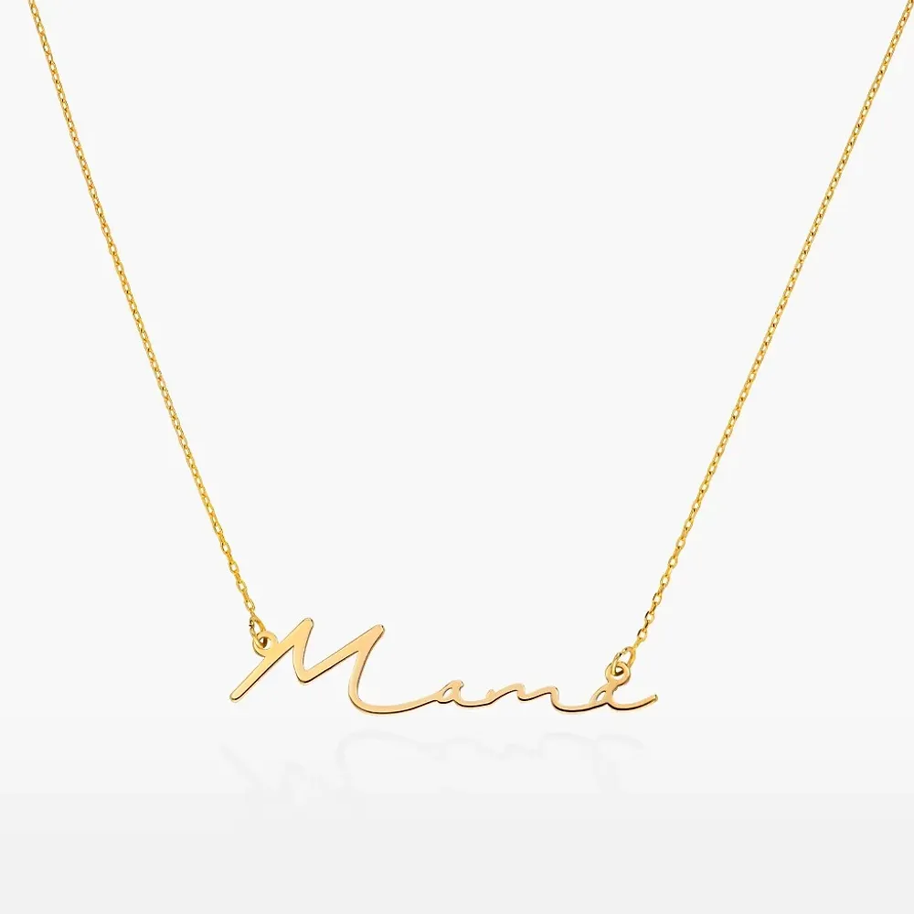 Gold & Silver Personalized Signature Style Name Necklace - FKJNKLU6149