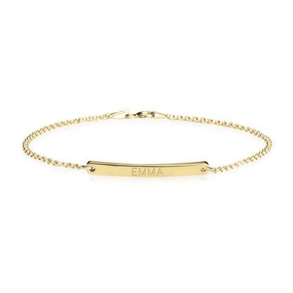 Gold & Silver Personalized Skinny Bar Bracelet - FKJBRLU6265