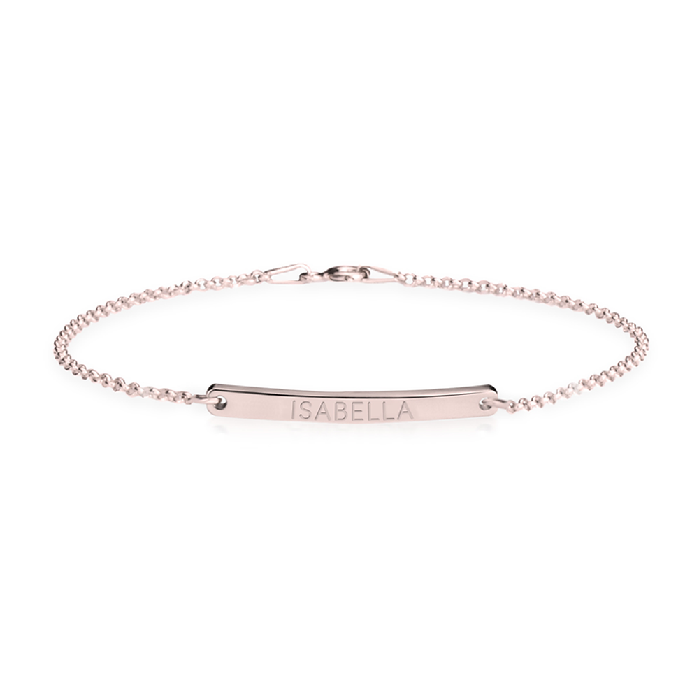 Gold & Silver Personalized Skinny Bar Bracelet - FKJBRLU6265