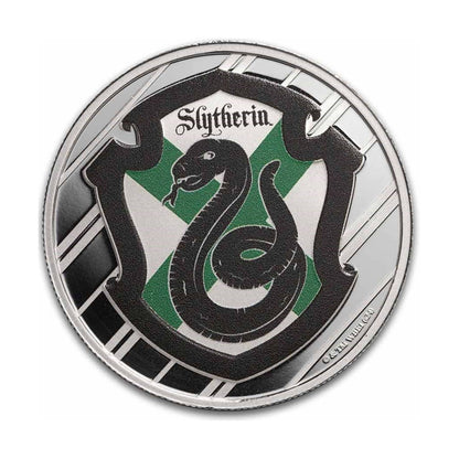Slytherin Harry Potter House 1 Ounce Colorized Silver Coin - FKJCONSL6883