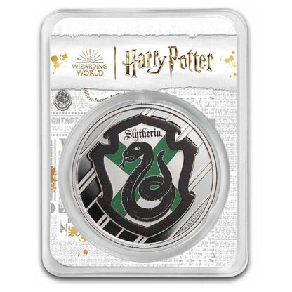 Slytherin Harry Potter House 1 Ounce Colorized Silver Coin - FKJCONSL6883