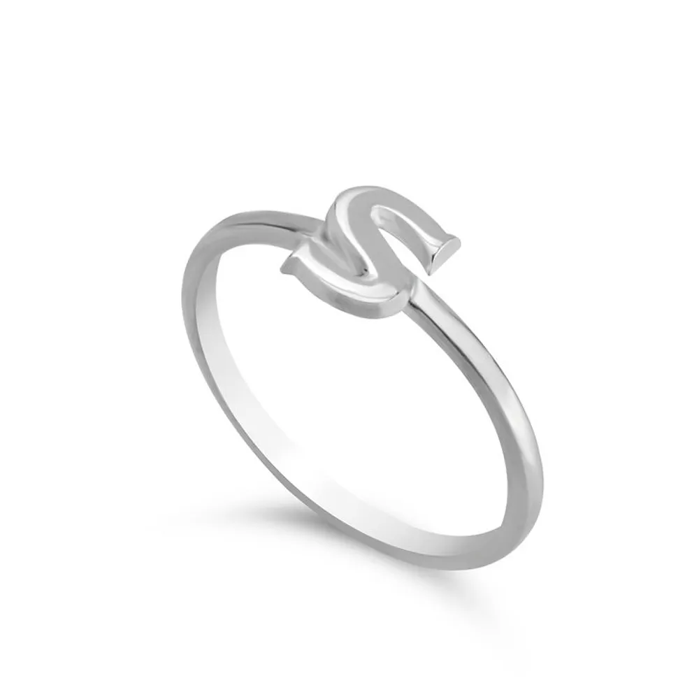 Gold & Silver Personalized Stackable Initial Ring - FKJRNU6240