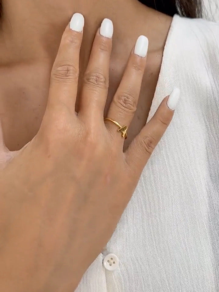Stackable Iniitals Rings Shop Online Gold & Silver Personalized Stackable Initial Ring by ...