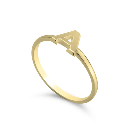 Gold & Silver Personalized Stackable Initial Ring - FKJRNU6240