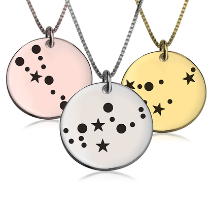 Gold & Silver Personalized Star Constellation Necklace - FKJNKLU6207