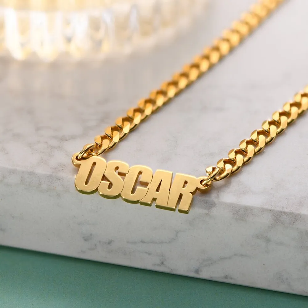 Gold & Silver Personalized Name Necklace - FKJNKLU6150