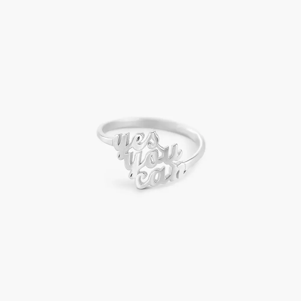 Gold & Silver Personalized Three Name Ring - FKJRNU6221