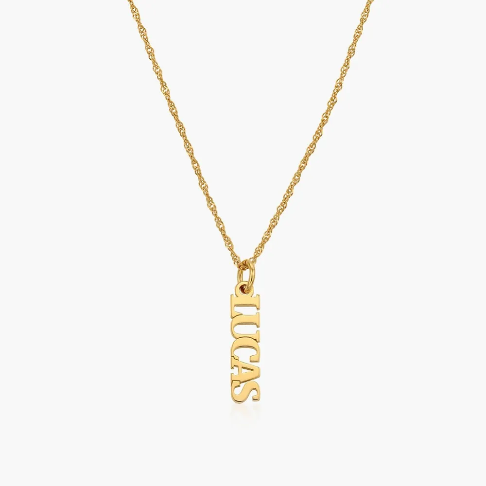 Silver 925 Personalized Vertical Name Necklace - FKJNKLSLU6180