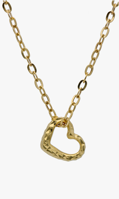 Gold Heart Necklace 18KT - FKJNKL18K2043