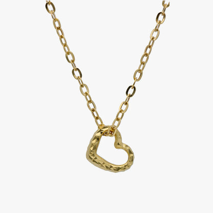 Gold Heart Necklace 18KT - FKJNKL18K2043