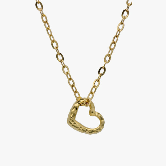 Gold Heart Necklace 18KT - FKJNKL18K2043