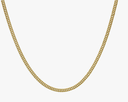 Gold 18 Inches Curb Chain in 18KT - FKJCN18KU6318