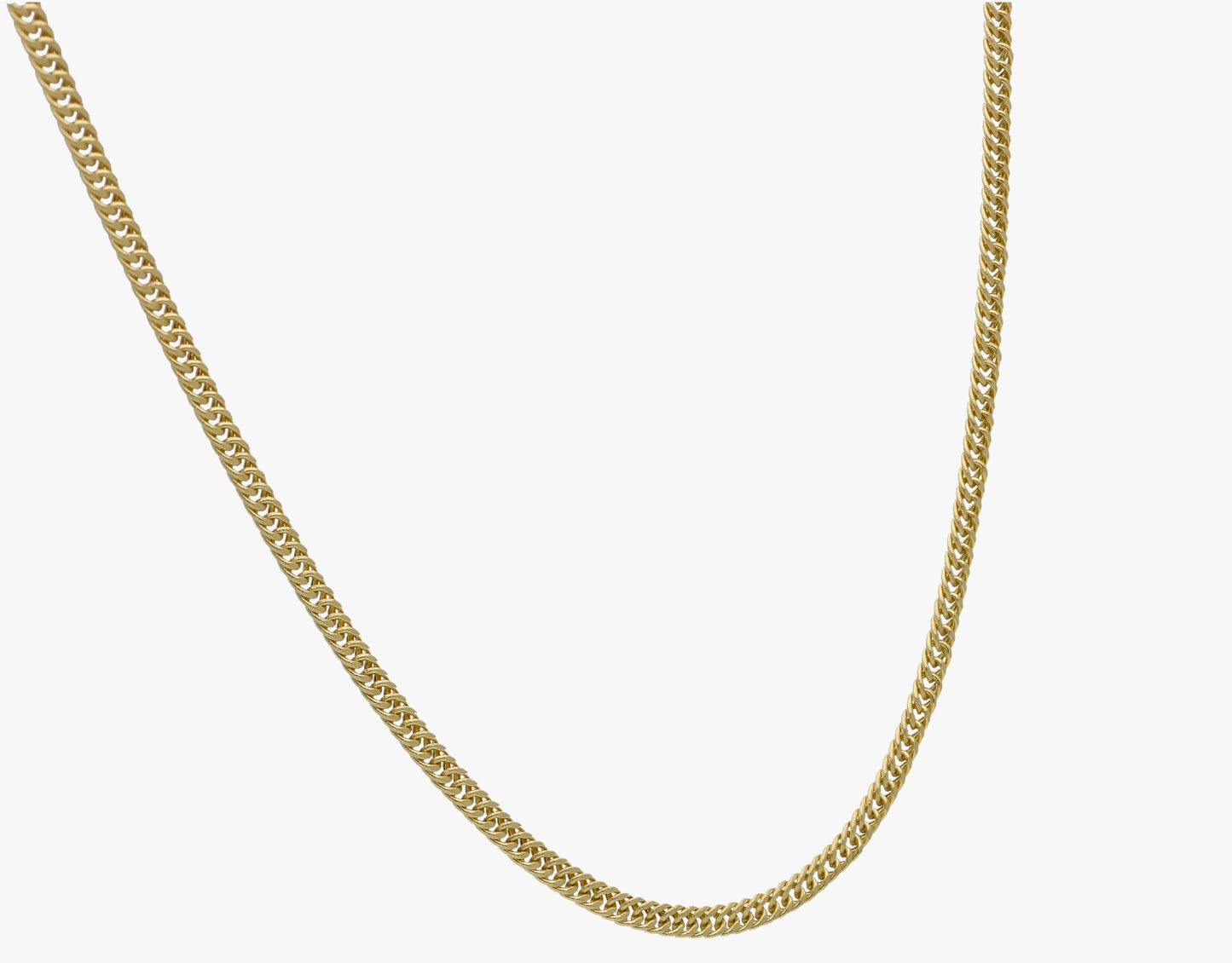 Gold 18 Inches Curb Chain in 18KT - FKJCN18KU6318