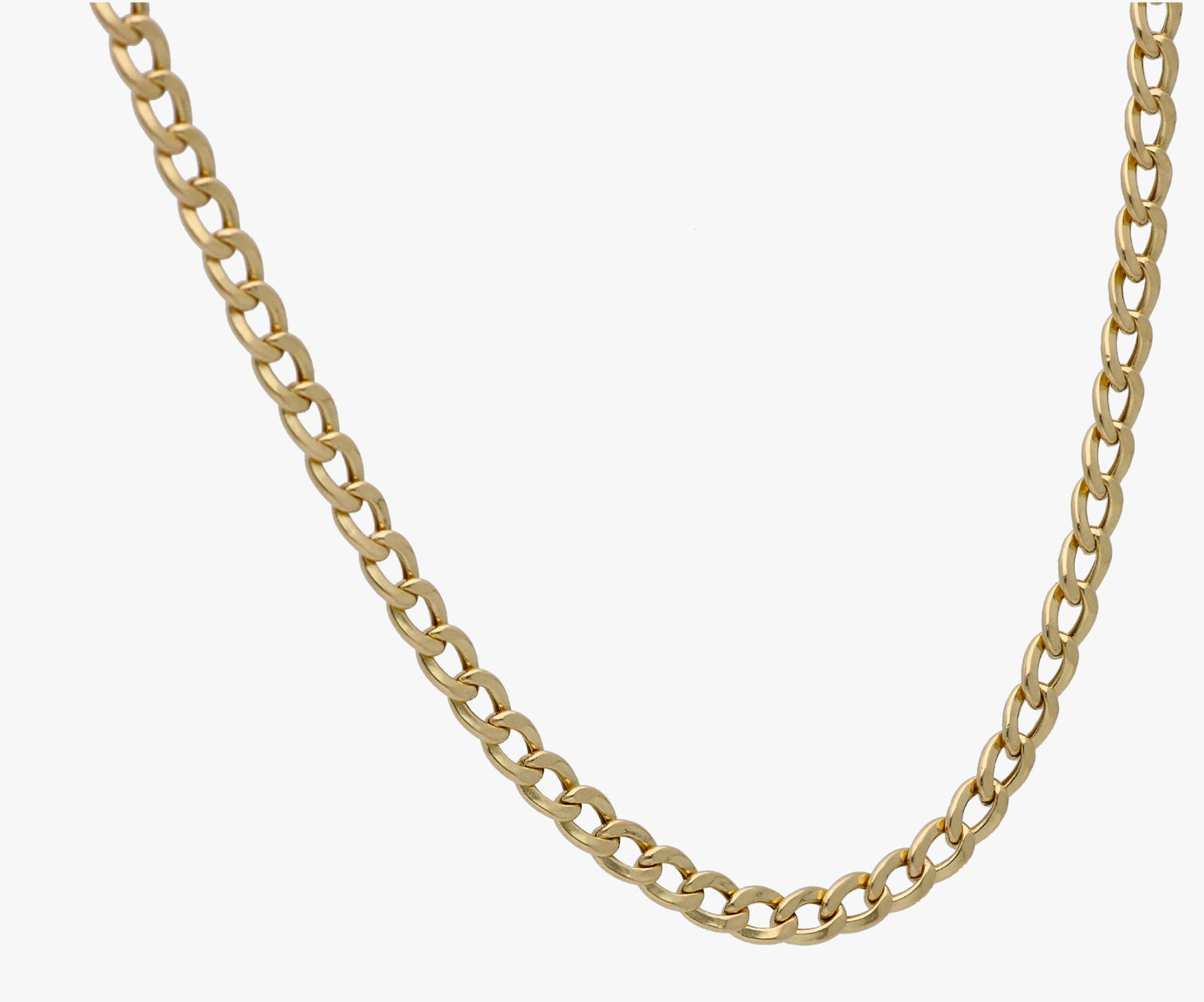 Gold 18 Inches Curb Chain in 18KT - FKJCN18KU6319