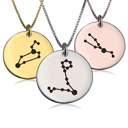 Gold & Silver Personalized Zodiac Constellation Necklace - FKJNKLU6204