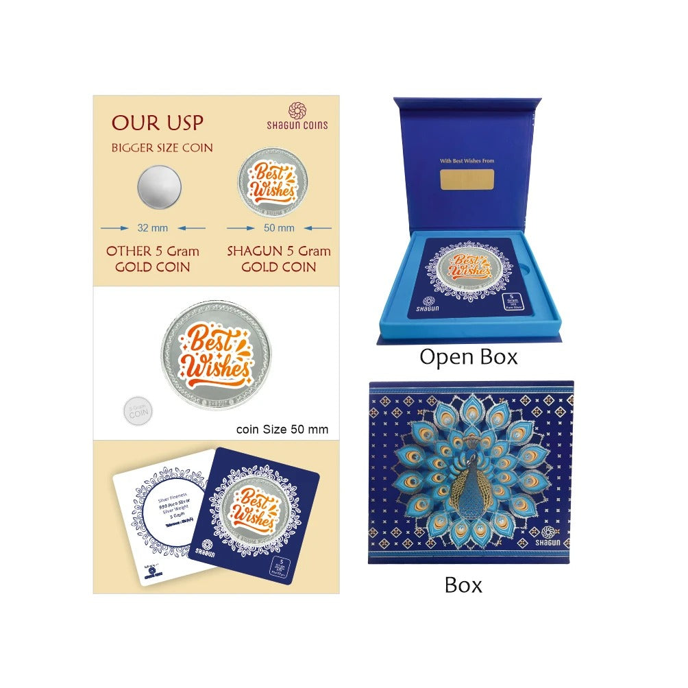 Best Wishes 5 Grams Colorized Silver Coin - FKJCONSL6981