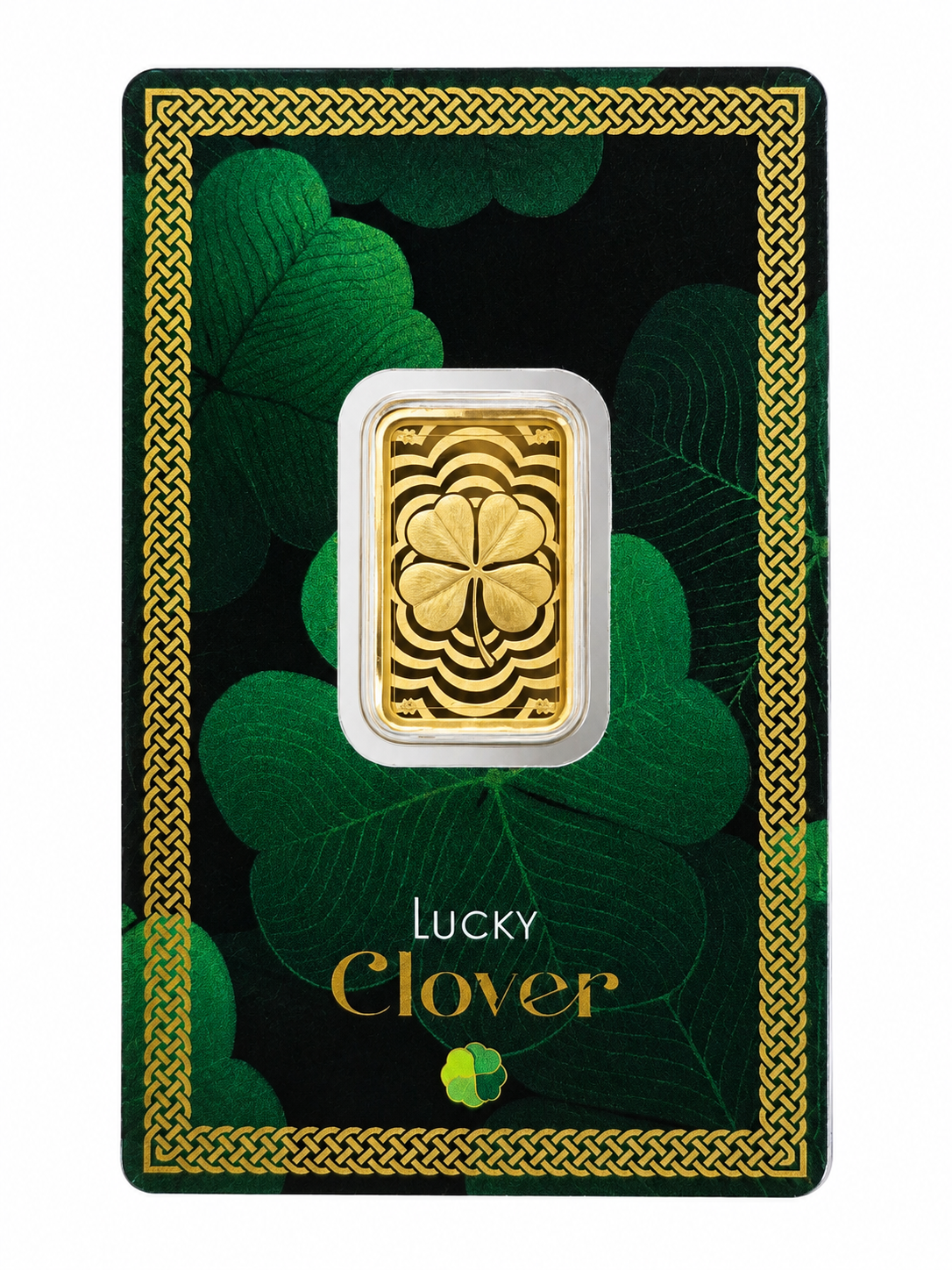 PAMP Suisse 5 Grams Lucky Charm Four-Leaf Clover Pure Gold Bar 24KT - FKJGBR24K7060
