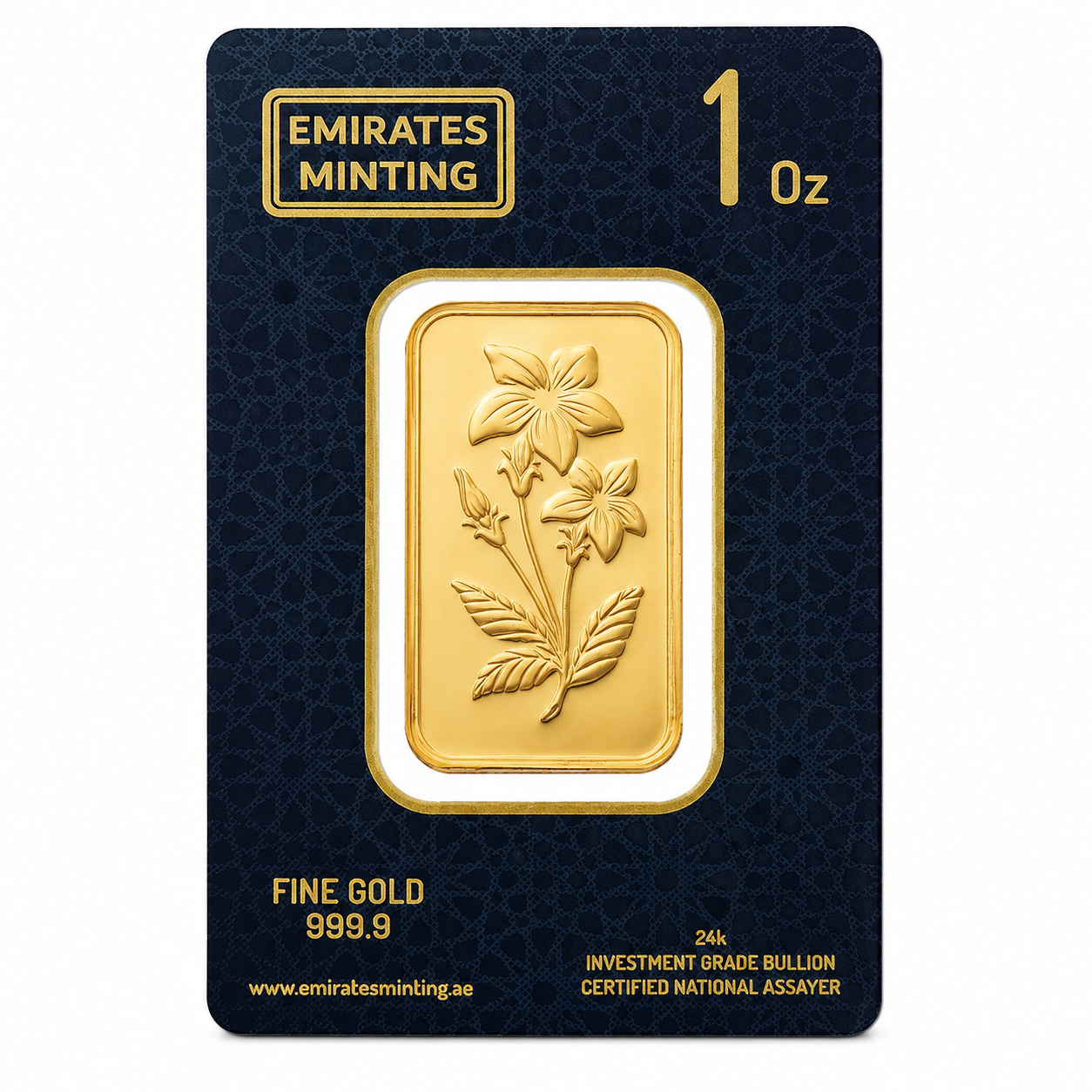 Emirates Minting 1 Ounce Flower Gold Bar 999.9 Purity - FKJGBR24K2335