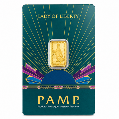 PAMP Suisse Lady of Liberty 2.5 Gram Gold Bar 24KT - FKJGBR24K6955