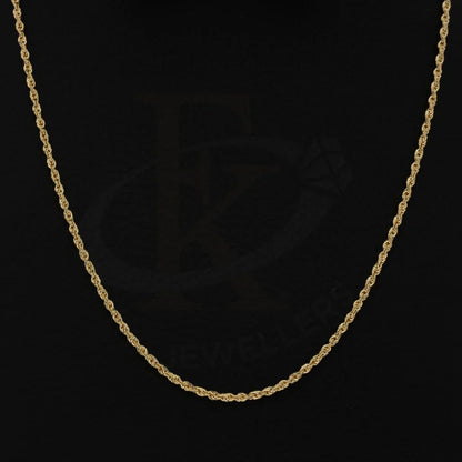 Gold 18 Inches Rope Chain 18KT - FKJCN18KU6552