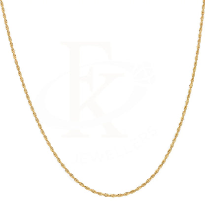 Gold 18 Inches Rope Chain 18KT - FKJCN18KU6552