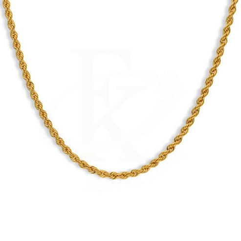 Gold 18 Inches Rope Chain 21KT - FKJCN21K2454 Chains