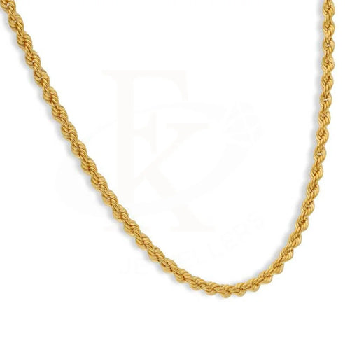 Gold 18 Inches Rope Chain 21KT - FKJCN21K2454 Chains