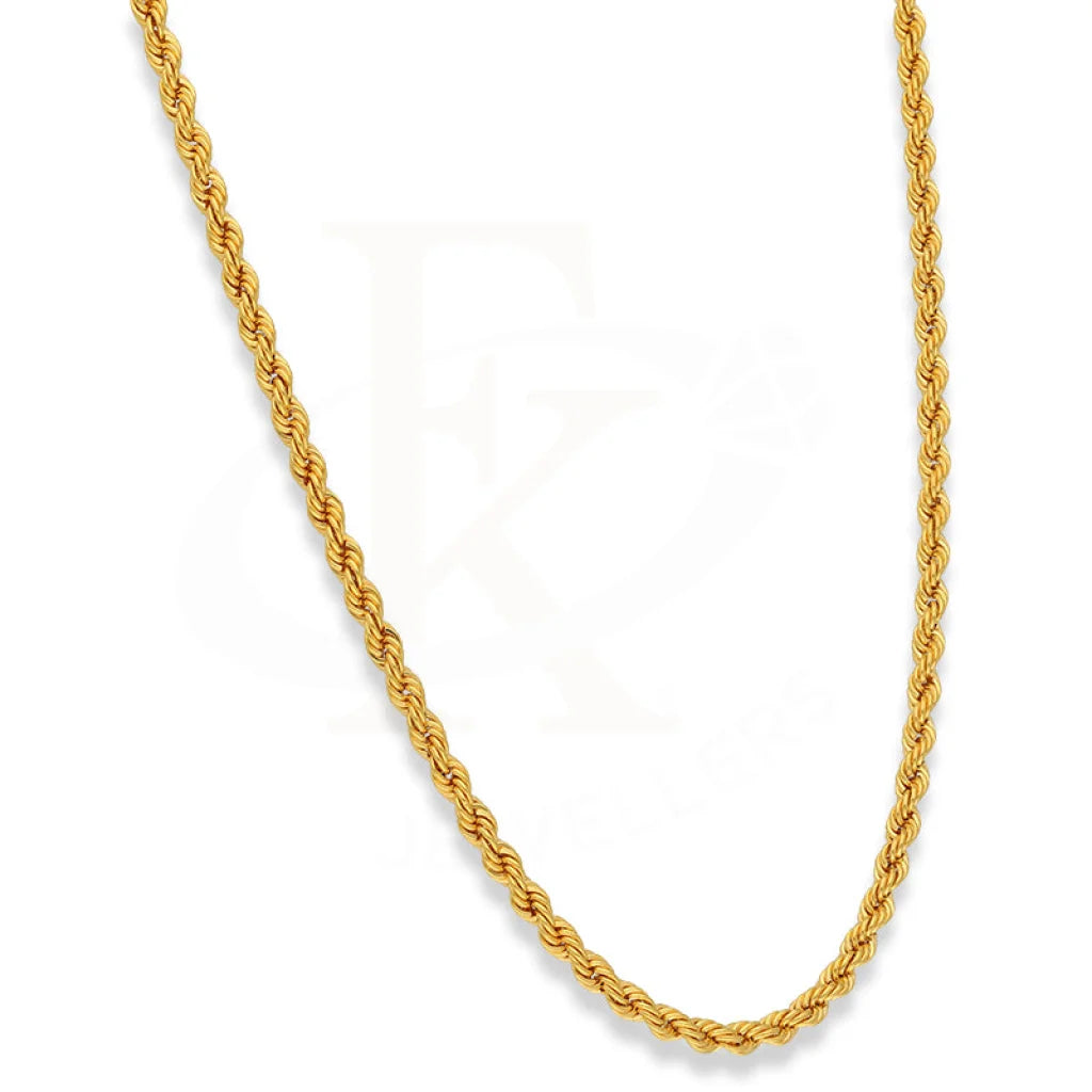 Buy 22KT Elegant Gold 24 Inches Rope Chain at FKJewellers ...