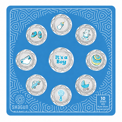 It's A Boy 10 Grams Silver Coin Box- FKJCONSL7010