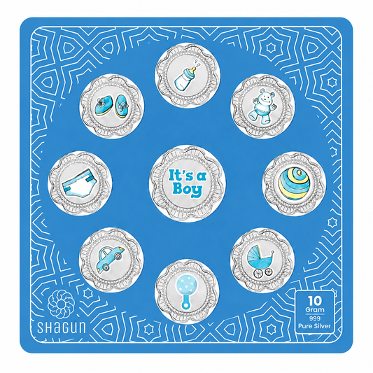 It's A Boy 10 Grams Silver Coin Box- FKJCONSL7010