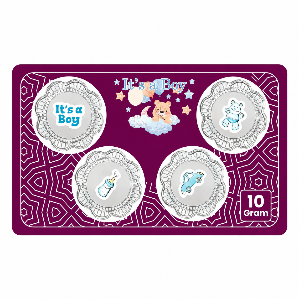 It's A Boy 10 Grams Silver Coin Small Box- FKJCONSL7013