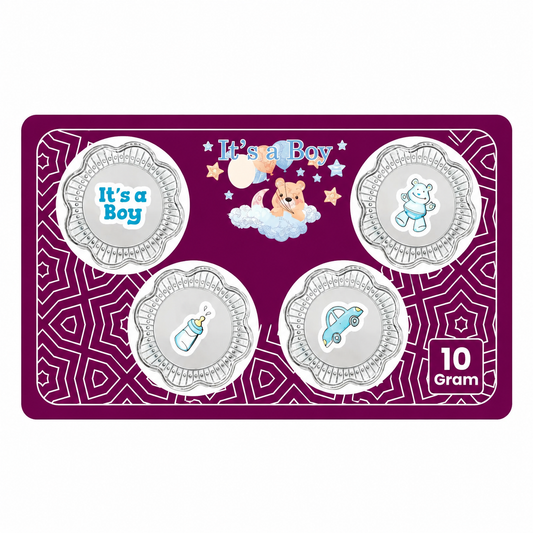 It's A Boy 10 Grams Silver Coin Small Box- FKJCONSL7013