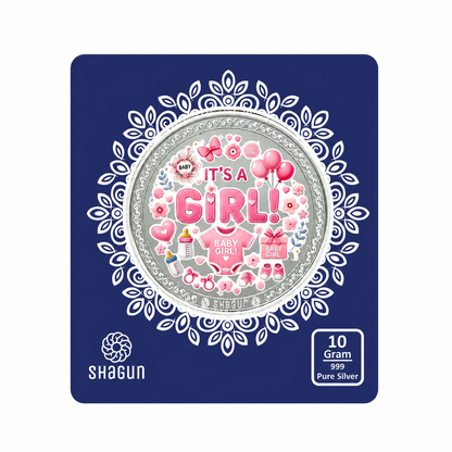 It's A Girl 10 Grams Colorized Silver Coin - FKJCONSL7021