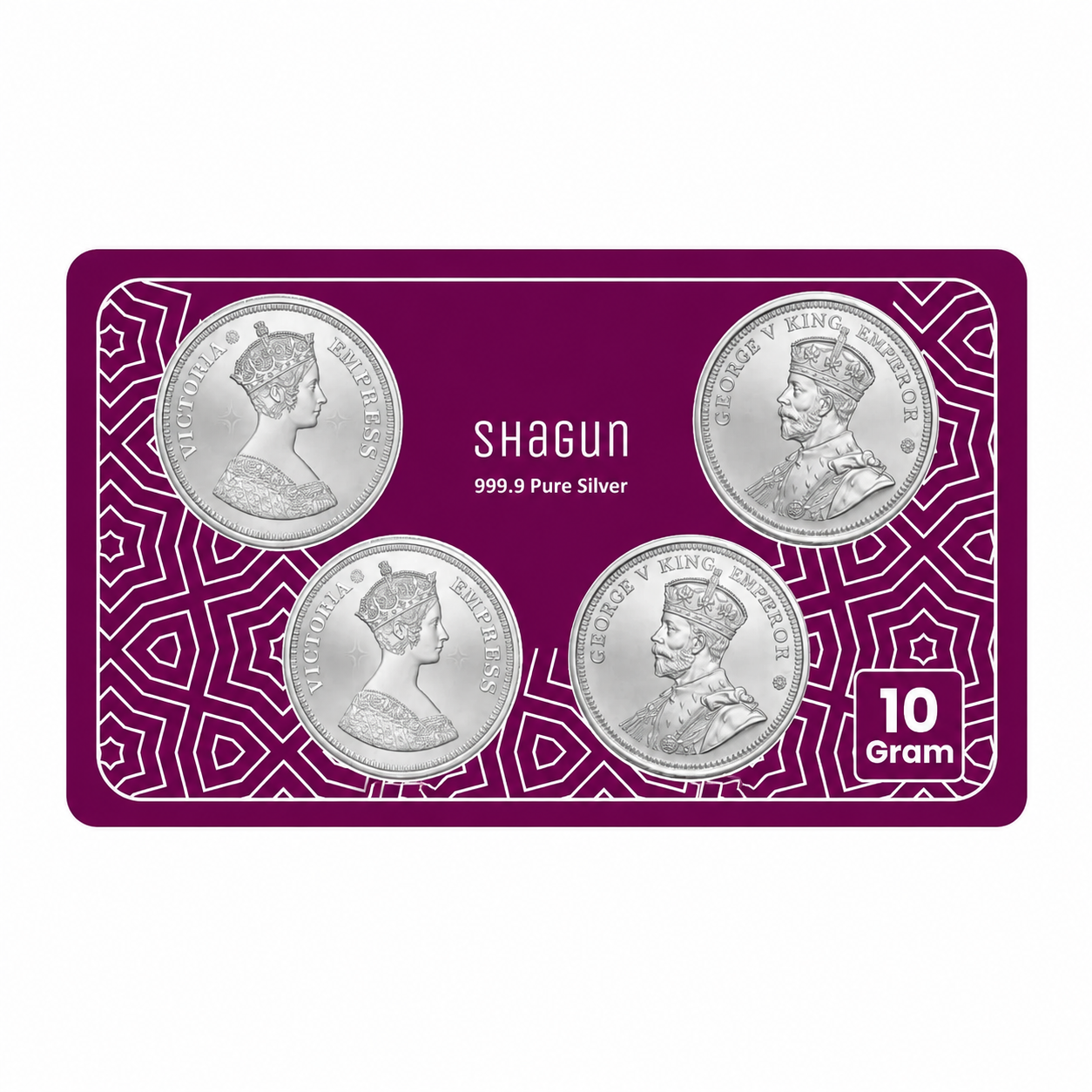 King & Queen 10 Grams Silver Coin Box- FKJCONSL7012