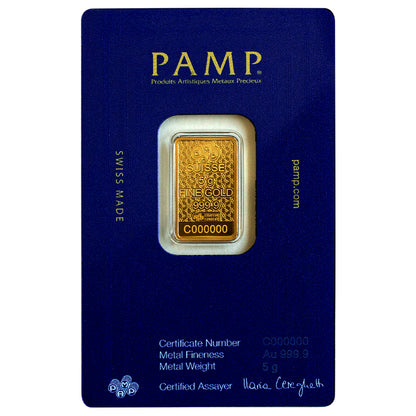 Pamp Suisse 5 Grams Arabian Horse Gold Bar 24KT - FKJGBR24K2281