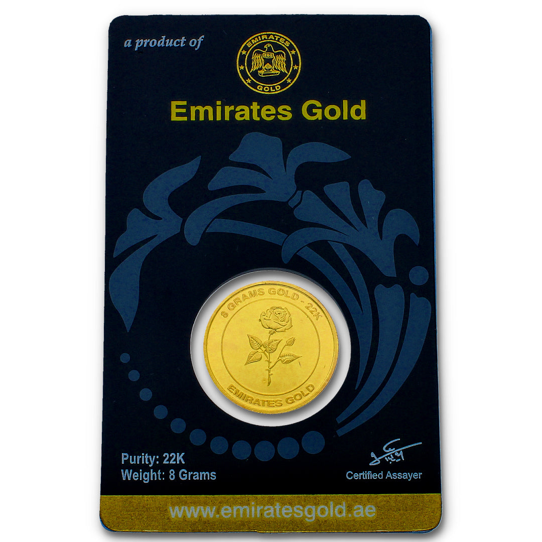 Emirates 8 Grams 22KT Gold Coin - FKJCON22K2219