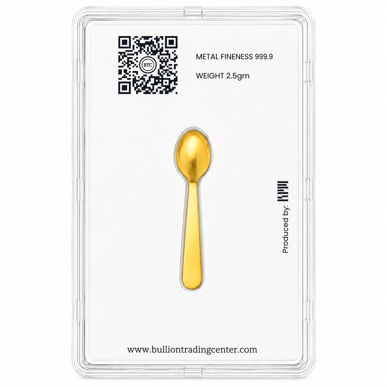 BTC 2.5 Grams Gold Spoon 24KT - FKJSP24KU6601