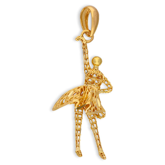 Gold Dancing Girl Pendant 21KT - FKJPND21KU6069