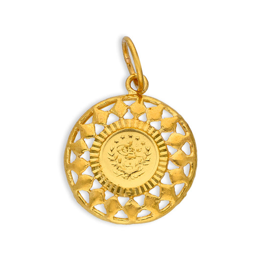 Gold Turkish Lira Pendant 21KT - FKJPND21KU6065