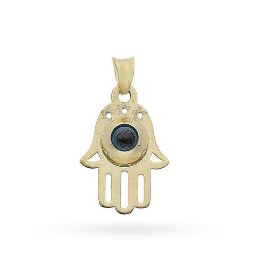 Gold Hamsa Hand Pendant 18KT - FKJPND1678