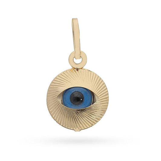 Gold Evil Eye Pendant 18KT - FKJPND1834