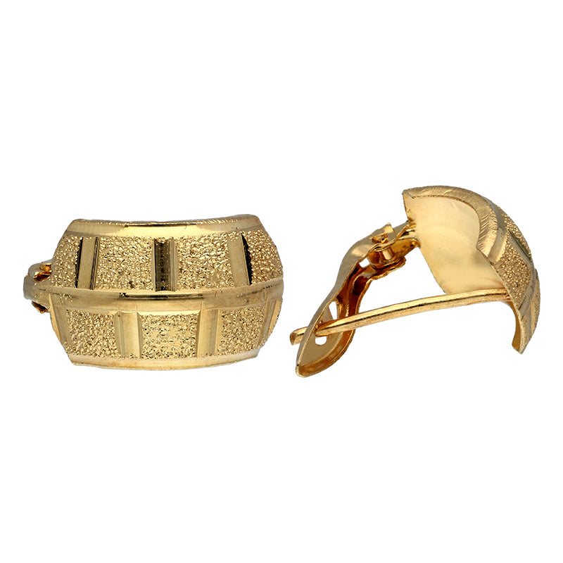 Gold Clip Earrings 18KT - FKJERN18KU3005