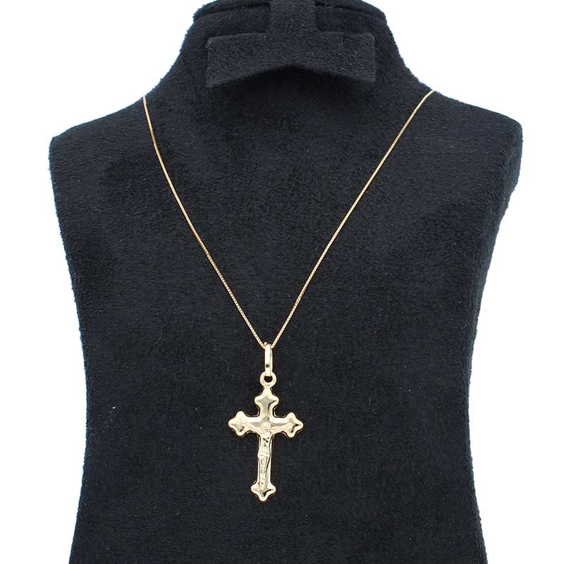Gold Necklace (Chain with Cross Pendant) 18KT - FKJNKL18KU1030