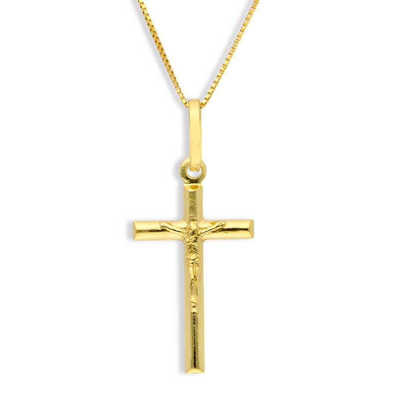 Gold Necklace (Chain with Cross Pendant) 18KT - FKJNKL18KU1036